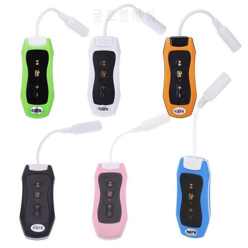 4GB waterproof Mp3 music player with FM Radio Headphones Clip design for Swimming Running Diving Winter Sport