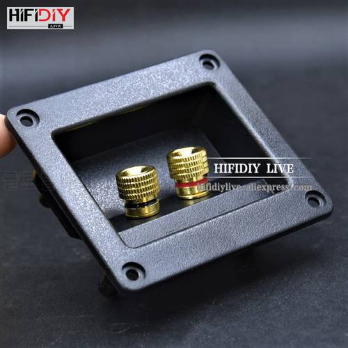 HIFIDIY LIVE speaker junction Box Speakers Terminal Box Shell 2 copper Binding Post (Install Hole 75x55mm)Wire Cable Connector