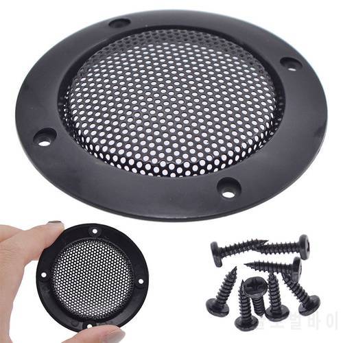 New 1Pair 3 Inch Speaker Grille Cover Loudspeaker Protective Mesh Cover Decoration Circle Speaker Accessories