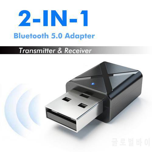 Bluetooth 5.0 Audio Transmitter Receiver Mini USB 3.5mm AUX Jack Stereo Music Wireless Bluetooth Adapter For TV PC Car Speaker