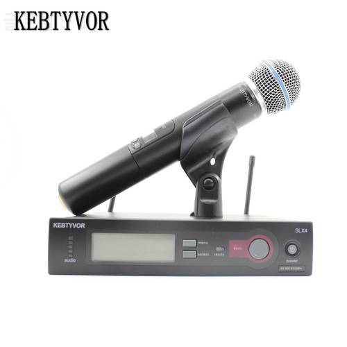 SLX24/BETA58 High Quality Single Handheld Wireless Microphone UHF Vocal Microfone System with 6 pin Handheld