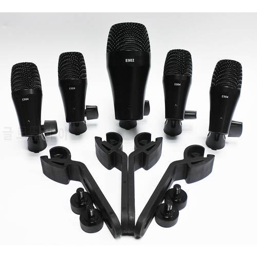 PGA52 PGA56 E902 E904 E906 bass kick snare tom drum microphone kit set 5 boudle instrument dynamic mic