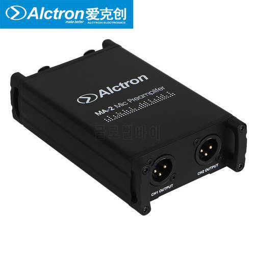 Alctron MA-2 Professional Mic Preamplifier Dual channel mic amp for ribbon and dynamic microphone