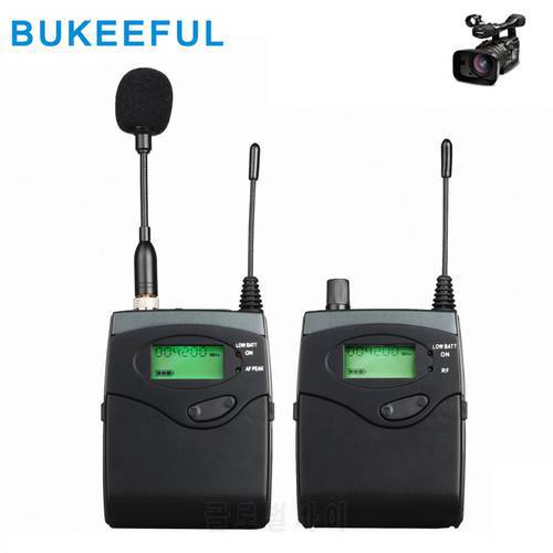 Wireless Interview Microphone DV Camera External Radio Pickup Lape Wireless DSLR Camera Microphone for ENG Outdoor Recording