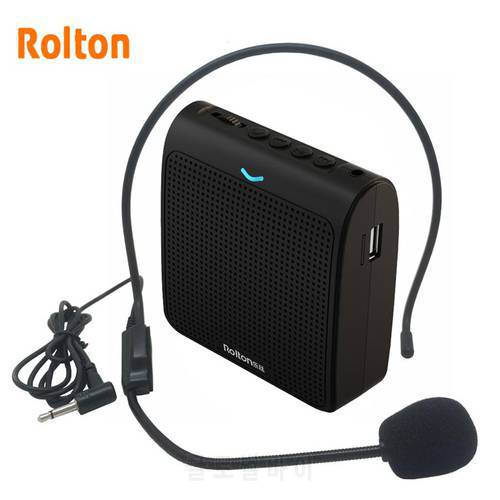 Rolton K100 Portable Loud Speaker Mini Voice Amplifier Microphone With USB TF Card FM Radio For Teacher Tour Guide Promotion