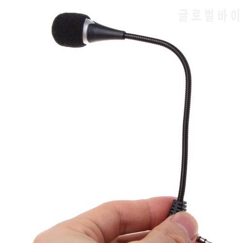 OOTDTY Mini 3.5mm Interface Noise Canceling Flexible Microphone For PC Laptop Notebook