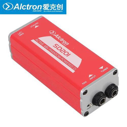 Alctron SD201 Professional DI box for guitar recording and stage performance, acoustic and electric guitar