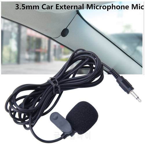 Mayitr 3.5mm Car Clip External Microphones 3.5 Clip On Car GPS DVD Player Microphone For Stereo GPS DVD MP5 Radio