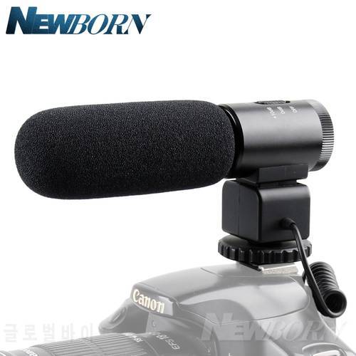 MIC-02 Professional Camera External Stereo Microphone For Nikon D7500 D7200 D5600 D5500 D5300 D3300 D810 D750 D500 D5 D4