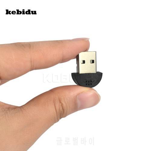 kebidu Hot Ultra Mini USB 2.0 Microphone USB2.0 Smallest Mic Audio Adapter Driver-Free 100-16kHz for Mac PC Notebook Desktop
