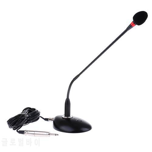 HTDZ HT-D38 Conference Desktop Gooseneck Microphone With Base For PA System Wired Condenser Microphone For Conference System