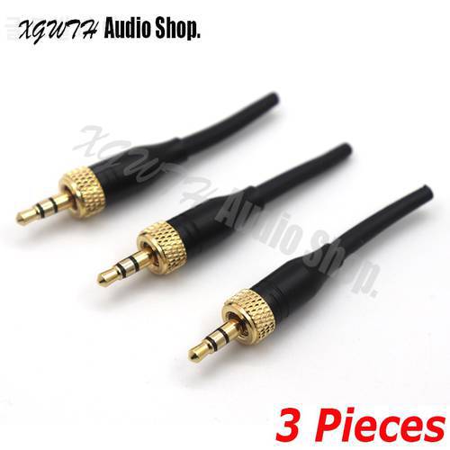 3 PCS Gold 3.5mm Stereo Lock Screw Stereo Audio Connector Plug for Sennheiser Sony Tie Clip Headset Lavalier Laval Microphone