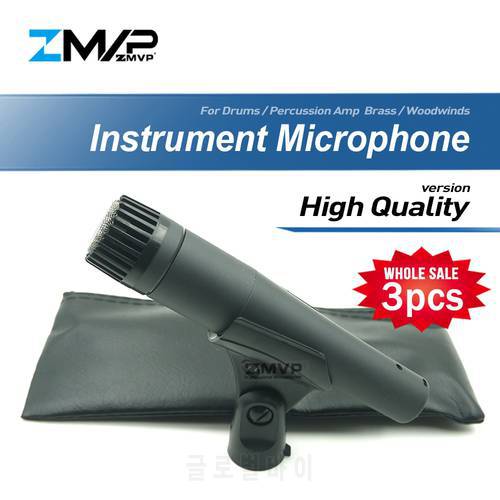 3pcs High Quality Professional SM57LC Dynamic Instrument SM57 Handheld Wired Microphone For Performance Percussion Live Stage