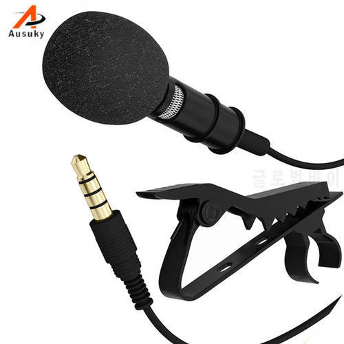 New arrival Clip-on Collar Tie Mobile Cell Phone Lavalier Microphone Mic for iOS Laptop Tablet PC Recording Pen PU Pouch-5