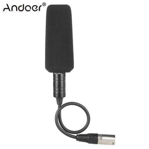 Andoer Video Recording Interview Stereo Condenser Unidirectional Microphone Mic for Sony Panosonic CamcorderXLR Interface