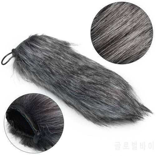 Mayitr 1pc Microphone Cover Artificial Fur Wind Noise Reducing MIC Windscreen Windshield For Audio Microphone