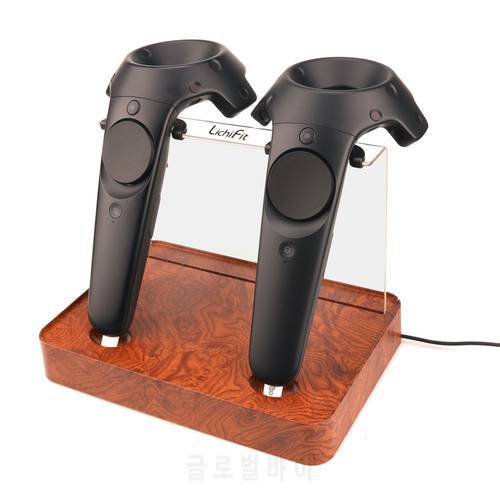 Magnetic Dual Wireless Charger Charging Station for HTC Vive/ Pro VR Controller Double Handle Charging Station Stand Holder