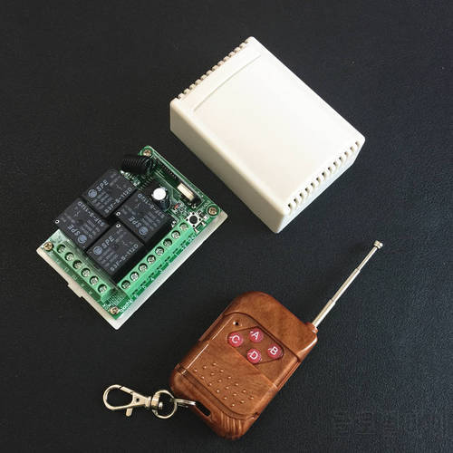 433Mhz Universal Wireless Remote Control Switch DC 12V 4CH relay Receiver Module With 4 channel RF Remote 433 Mhz Transmitter