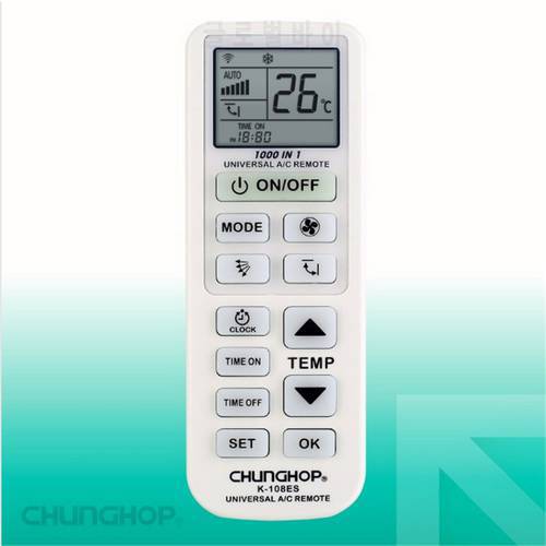 Universal A/C Controller Air Conditioner Air Conditioning Remote Control CHUNGHOP K-108es Use for Toshiba Panasonic Sanyo