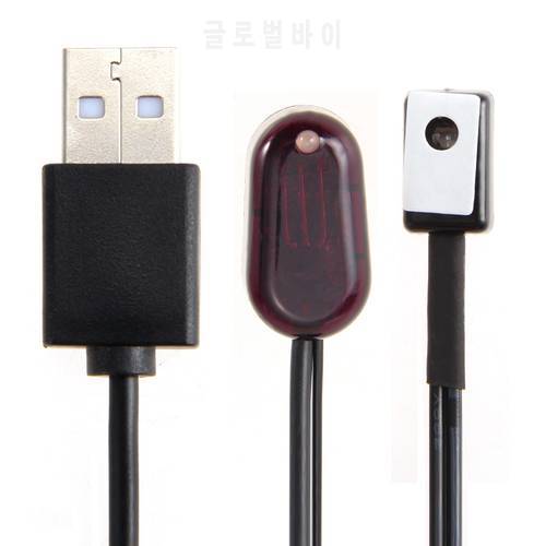 IR Extender Repeater Infrared Remote Control Receiver Emitter USB LED Adapter Black 5V 34-60kHz USB AC Power Supply Accessary