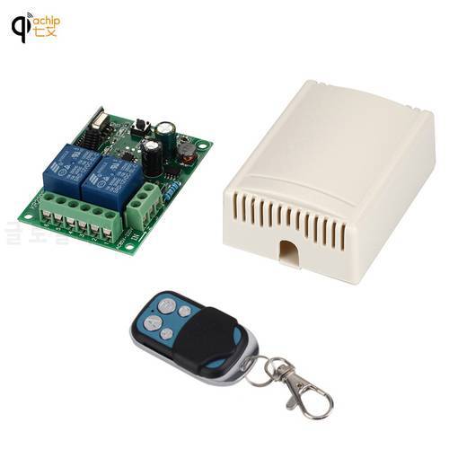 433 Mhz Universal Wireless Remote Control Switch AC 85V ~ 250V 110V 220V 2CH Relay Receiver Module and RF 433Mhz Remote Controls