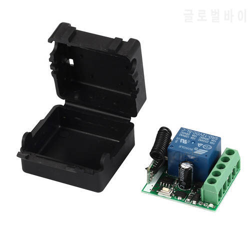 QIACHIP 433 Mhz Wireless Remote Control Switch DC 12V 10A 1CH relay 433Mhz Receiver Module For 1527 learning code Transmitter