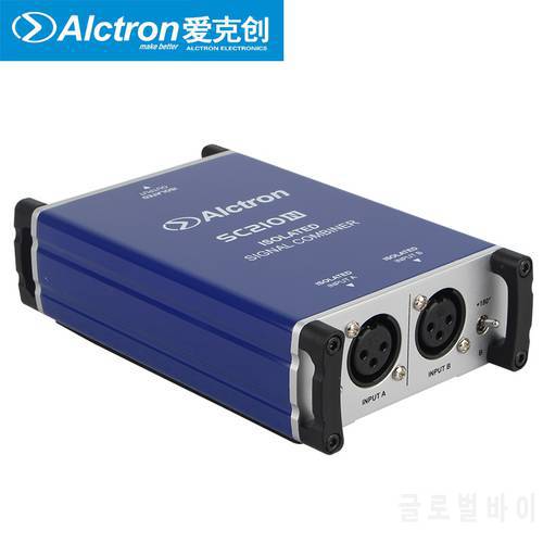 Alctron SC210N isolated signal combiner FOR stage performance,alumnum alloy metal shell,microphone combiner