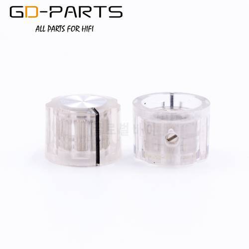 GD-PARTS 16x12mm Clear Plastic Set Pointer Knob For Guitar AMP Effect Pedal Stomp Box DJ Mixer Overdrive Radio 1/4