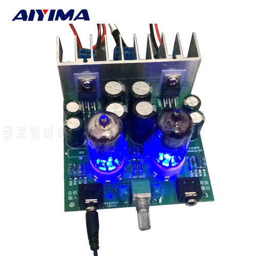 AIYIMA 6J1 Tube Preamplifier Audio Board LM1875T Power Amplifier Board 30W Preamp Bile Buffer Headphones Amplifier AMP DIY Kits