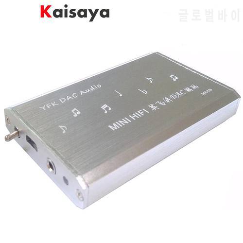 PCM2706 DAC TDA1305 decoder amp Notebook ASIO PC USB sound card headphone amplifier in case free shipping