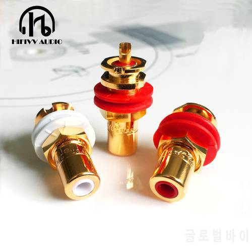 CMC 816U CMC816 gold-plated RCA socket for Amplifier connector AMP CD player RCA cable plug connector