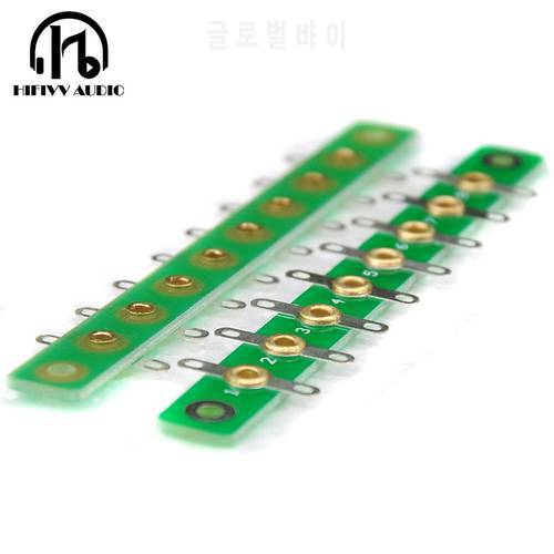 Copper rivet silver plated solder joint PCB shelf 8P 8 position DIY electronic tube power amplifier accessories
