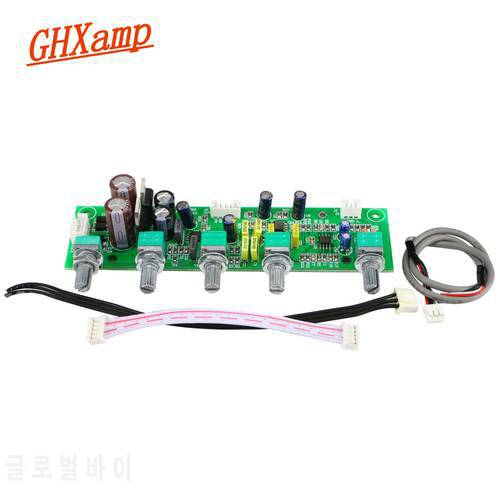 GHXAMP NE5532 Subwoofer Preamplifier 2.1 Preamp Tone Board Treble Bass Ultra low frequency Independent Adjustment Dual AC12V 1pc