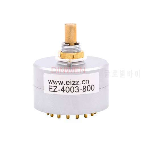 EIZZ 3 Positions 4 Poles Signal Source Selector 3 Input 1 Output Rotary Switch For Hifi Audio Amplifier DIY 6mm Brass Shaft