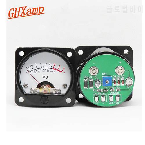 GHXAMP VU Meter Tube Amplifier 45mm Pointer LED Level Meter with Backlight for 3W-50W Audio Amplifier Radio Bile Machine DIY