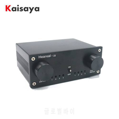 4 Input 4 Output Lossless Audio Signal Switcher Switch Splitter Selector DC 12V for amplifier audio E4-003