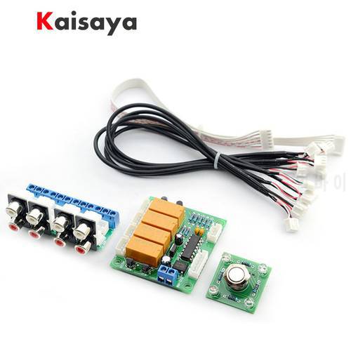 Relay 4 way Audio Input Signal source Selector Switching RCA Audio Switch Input DIY kits and Assembled Board for amplifier