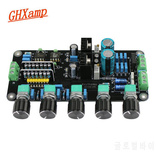 GHXAMP Preamplifier Tone Control Board Treble Mid Bass Volume Adjustment UPC4570C Balance Control Dual AC 15V-20V 1pc