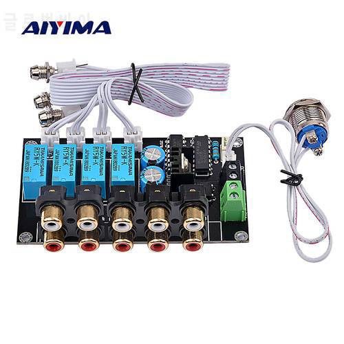 AIYIMA Stereo Amplifier Four Way HIFI DC AC Audio Switch Board Relay Control Amplifiers Amplificador DIY For Home Theater