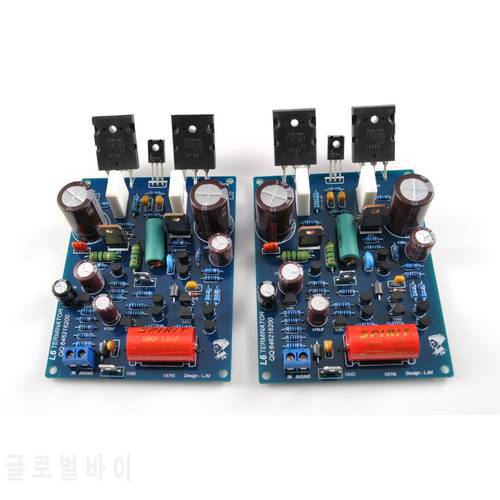 2 PCS 2.0 Channel 1943 5200 100W+100W 8 ohms L6 power amplifier board Low noise ultra linear bipolar transistor