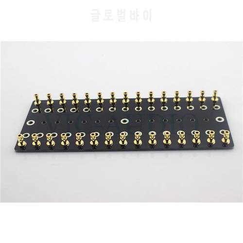 30 Lug Turret Board Audio Tag Strip Terminal Board Gold 150*60*2mm 75holes  1PC