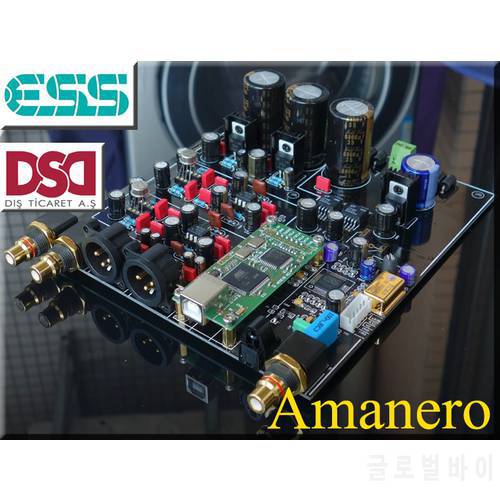 High quality ES9038PRO DAC decoder is compatible with Italy Amanero USB card CSR8675 Bluetooth 5.0 Support APTX APTX - HD