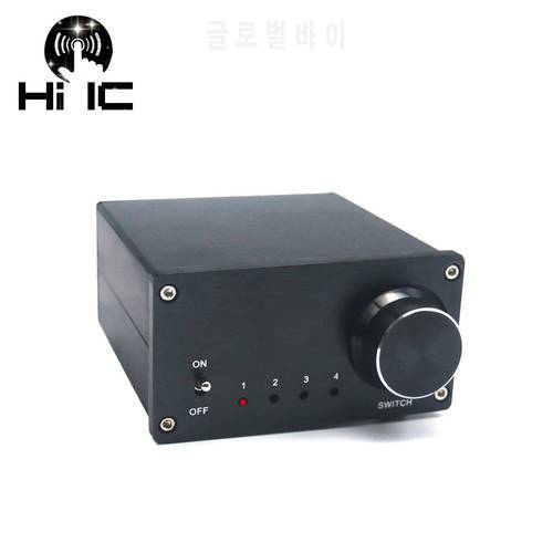 4 Input 1 Output/ 1 Input 4 Output Two-way Audio Signal Switcher Switch Splitter Selector Box Sound with RCA AC100V-240V