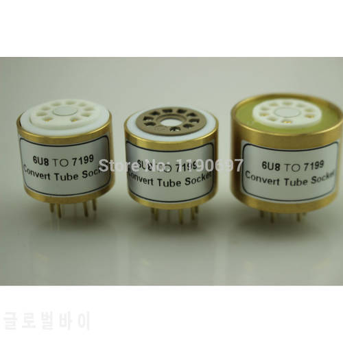 1Piece 6U8 TO 7199 Vacuum Tube Amplifier DIY 9Pin TO 9Pin Tube HIFI Audio Vacuum Tube Adapter Socket Converter