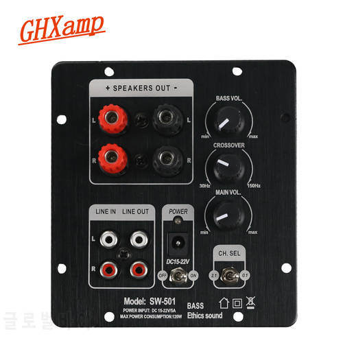 GHXAMP 2.1 Subwoofer Speaker Amplifier Board TPA3118 Audio 30W*2 +60W Sub AMP With Independent 2.0 Output