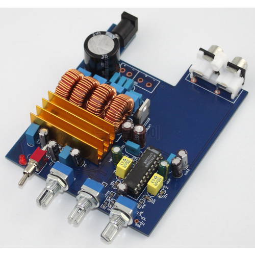 Free shipping Class D audio amplifier board TPA3116 + LM1036 tone digital amplifier board 2 * 50W
