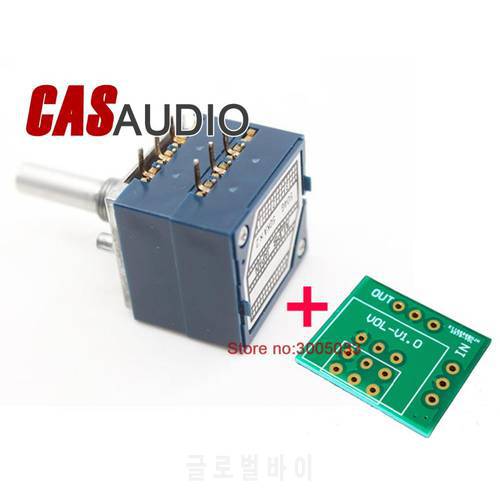 Genuine ALPS Type 27 RK27 Stereo Potentiometer Selectable Resistance 10KA 20KA 50KA 100KA Round Shaft + PCB For Preamp Amplifier