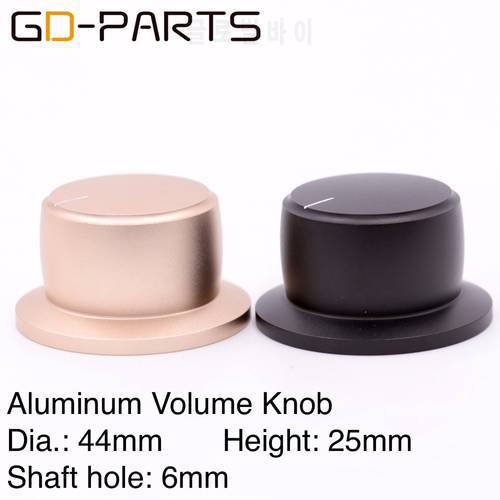 GD-PARTS 44x25mm Machined Full Aluminum Volume Potentiometer Knob Speaker Amplifier DAC CD Turntable Sound Cap Button