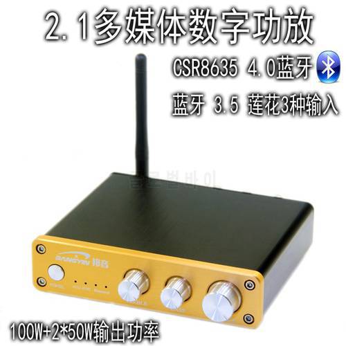 DC24V CSR8635 4.0 Bluetooth + TPA3116D2 50W*2+100W 2.1 channel Home desktop digital amplifier