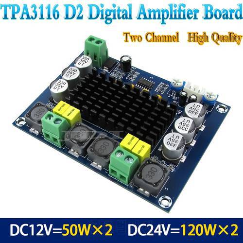 NEW TPA3116D2 Dual-channel Stereo High Power Digital Audio Power Amplifier Board 2*120W